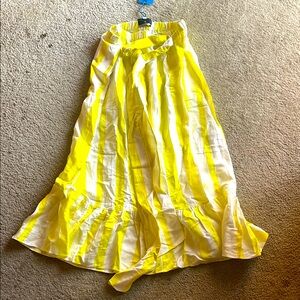Tuckernuck Yellow and White Stripe Skirt